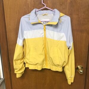 Hollister Two-Tone Yellow and Gray Jacket Small